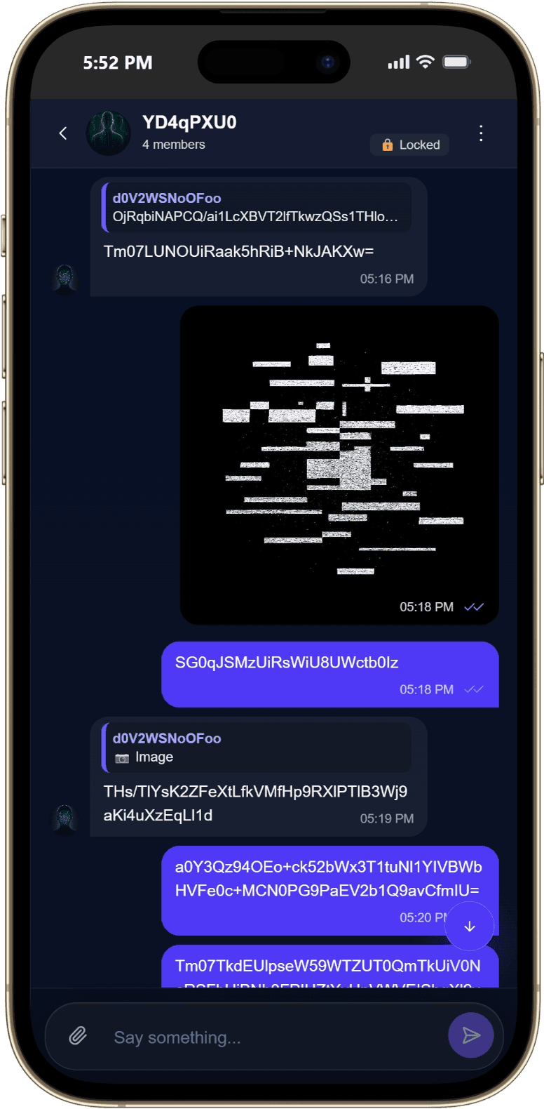 Encrypted group chat on iPhone